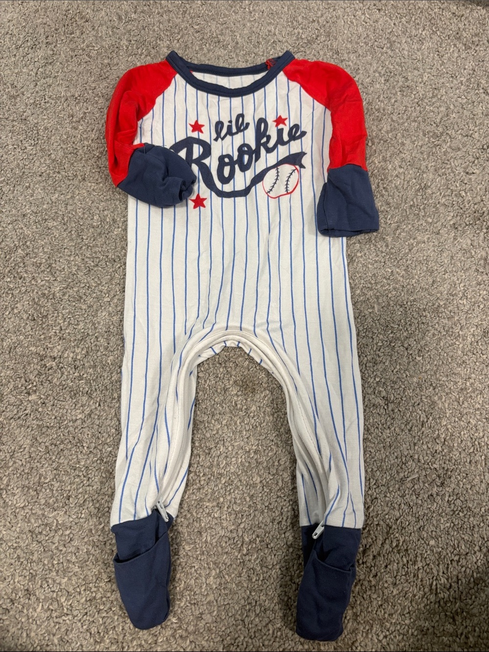 little sleepies Lil Rookie Onesie